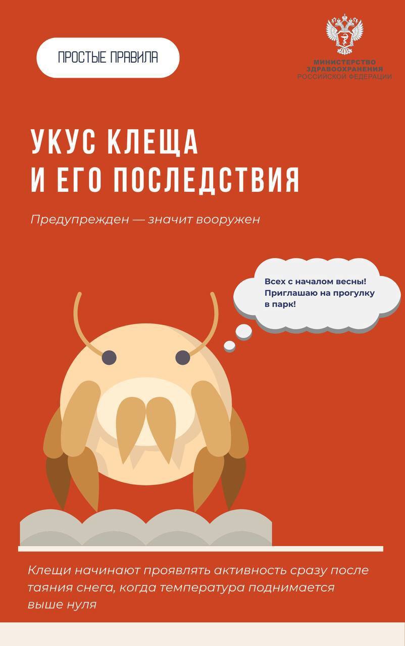 Укус клеща и его последствия.